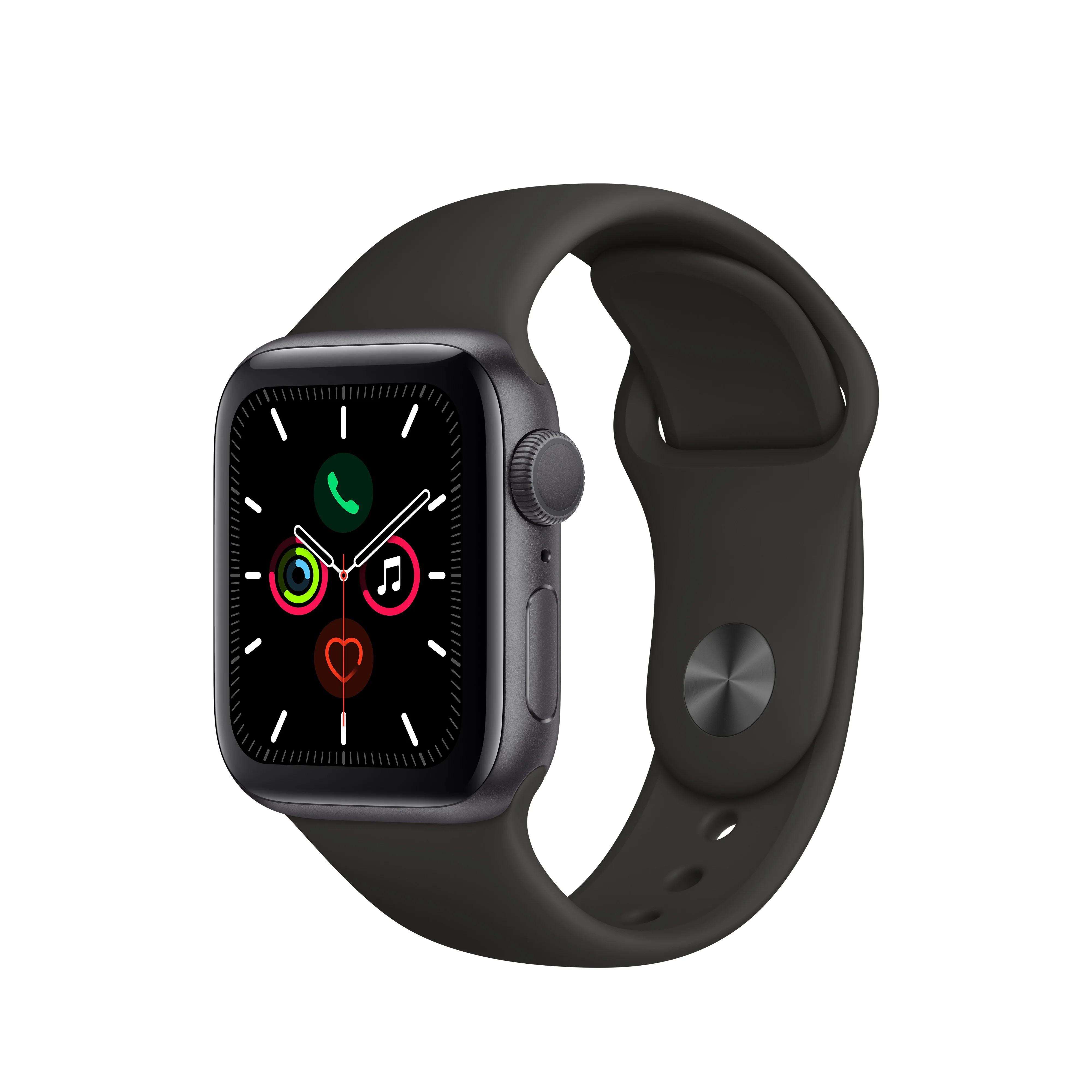 Apple Watch Series 5 GPS, 40mm Gold Aluminum Case with Pink Sand Sport Band - S/M & M/L | Walmart (US)