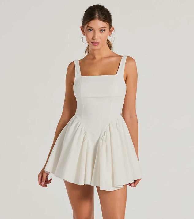 Stunning Sweetie Open Back Bow Skater Dress | Windsor Stores