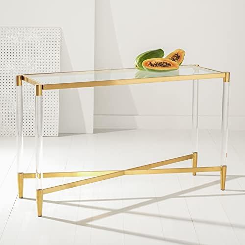 SAFAVIEH Couture Home Collection Kyla Glam Gold Acrylic Entryway Foyer Living Room Console Table ... | Amazon (US)