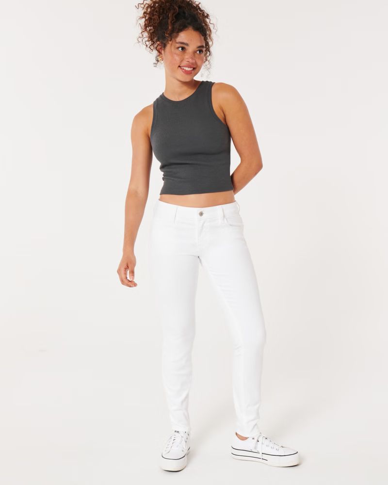 Women's Low-Rise White Super Skinny Jeans | Women's Bottoms | HollisterCo.com | Hollister (US)