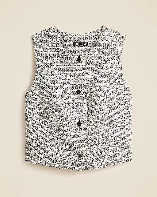 Heathered tweed crewneck vest | J. Crew US