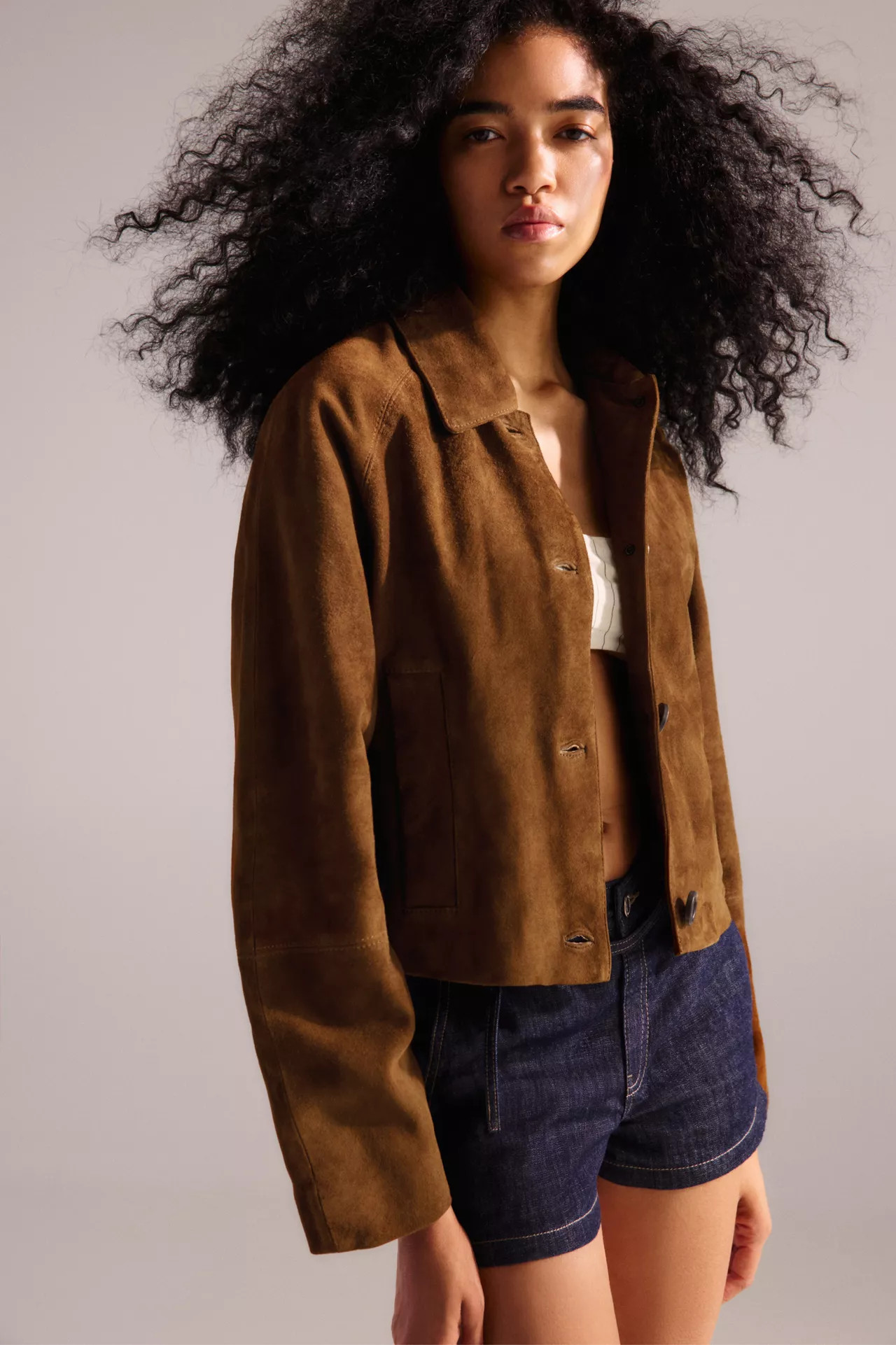 100% leather jacket | PULL and BEAR UK