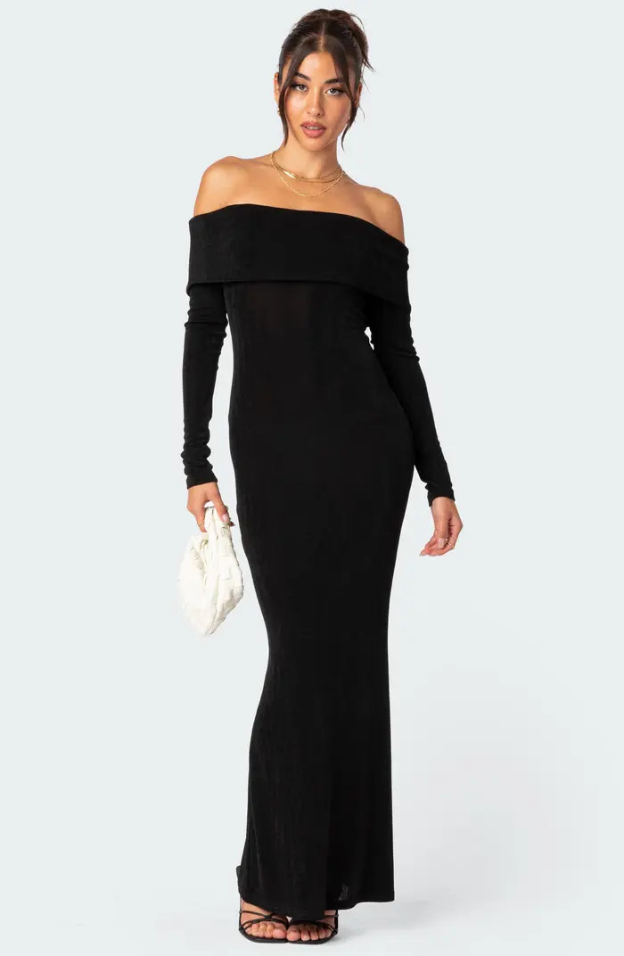 Susan Off the Shoulder Long Sleeve Maxi Dress | Nordstrom
