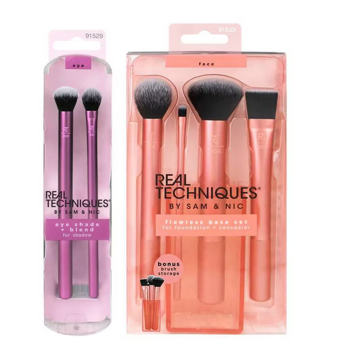 Real Techniques Flawless Face Brush Set & Eye Shade, Blend Brush Set - 6pc | Target