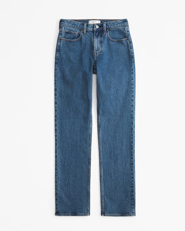 Curve Love Mid Rise 90s Straight Jean | Abercrombie & Fitch (US)