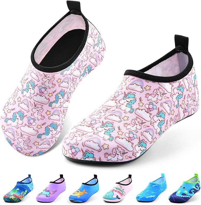 Sunnywoo Water Shoes for Kids Girls Boys，Toddler Kids Swim Water Shoes Quick Dry Non-Slip Water... | Amazon (US)