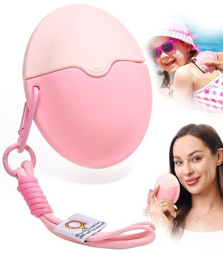 Sunscreen Applicator - Portable Sunscreen Applicator for Kids Roll on Sponge Applicator for Sunscreen, Sunblock Buddy Brush Set with Protective Caps, Sun Lotion Applicator Sun Cream Brush (Pink) | Amazon (US)