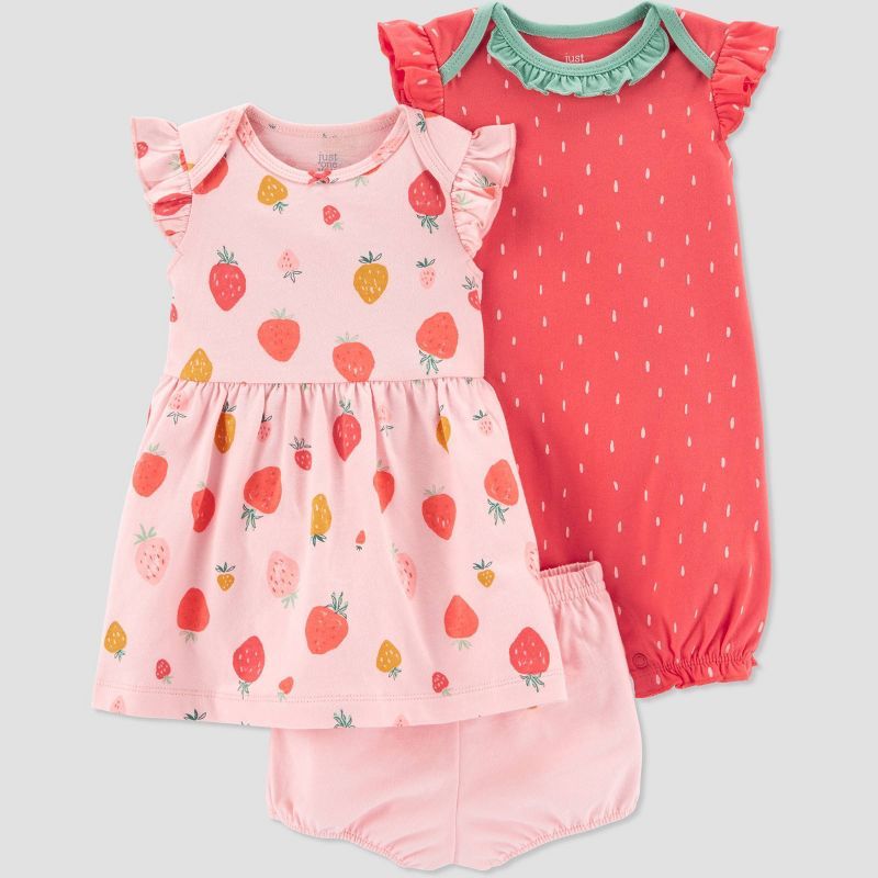 Baby Girls' 3pc Strawberry Dress Set - Just One You® made by carter's Pink | Target