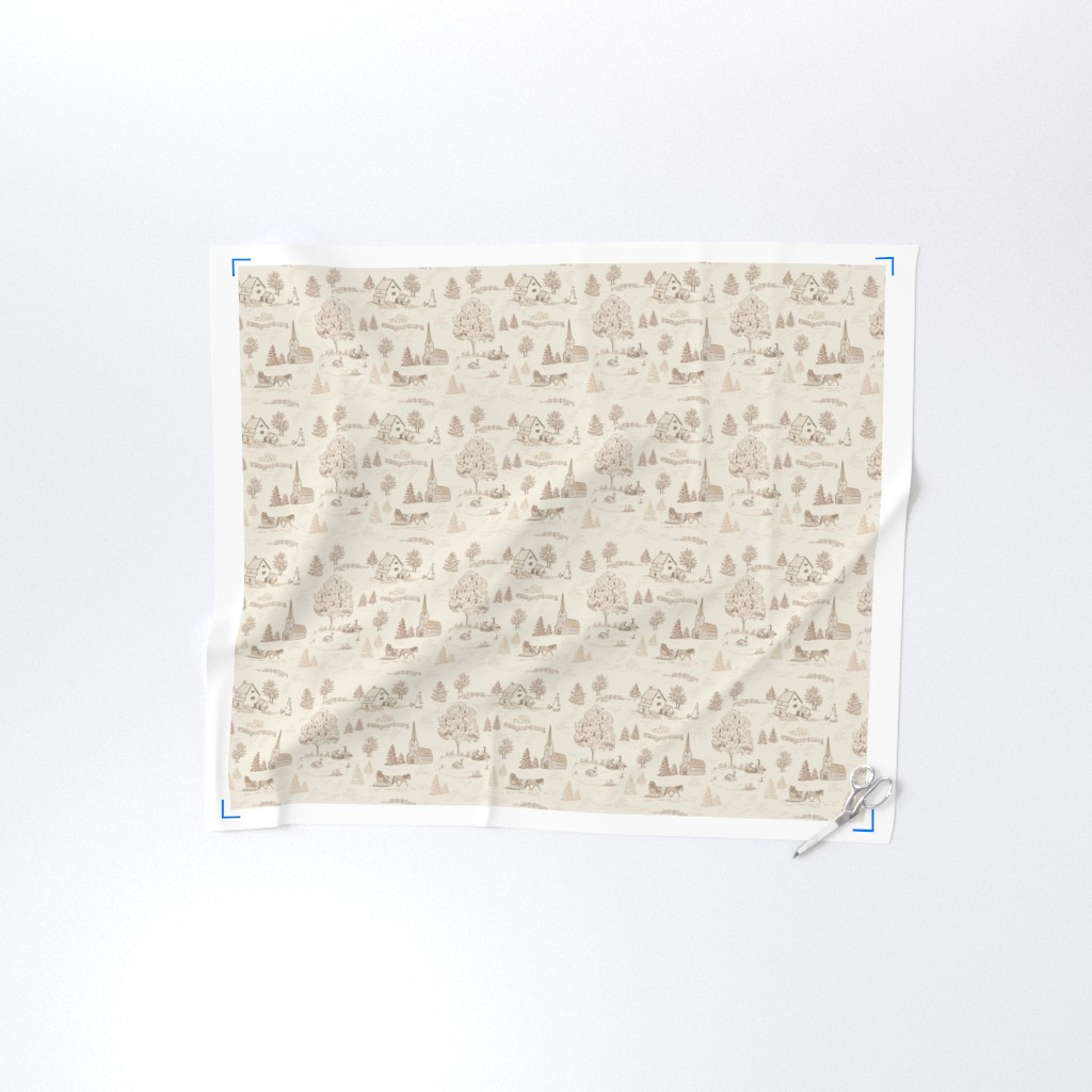 Fabric in Vintage English Countryside Toile | Spoonflower