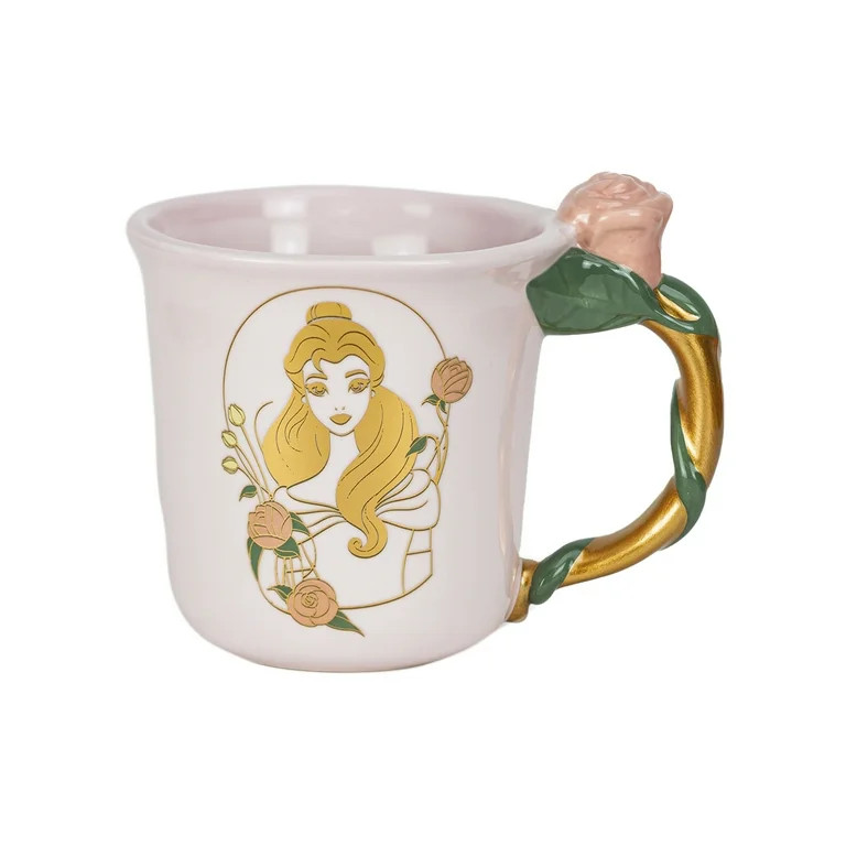 Zak Designs Beauty and The Beast Sculpted Handle Mug, Belle | Walmart (US)