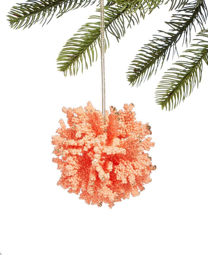 Holiday Lane At The Beach And Seaside Coral Ball Ornament, Created for Macy's & Reviews - Shop Al... | Macys (US)