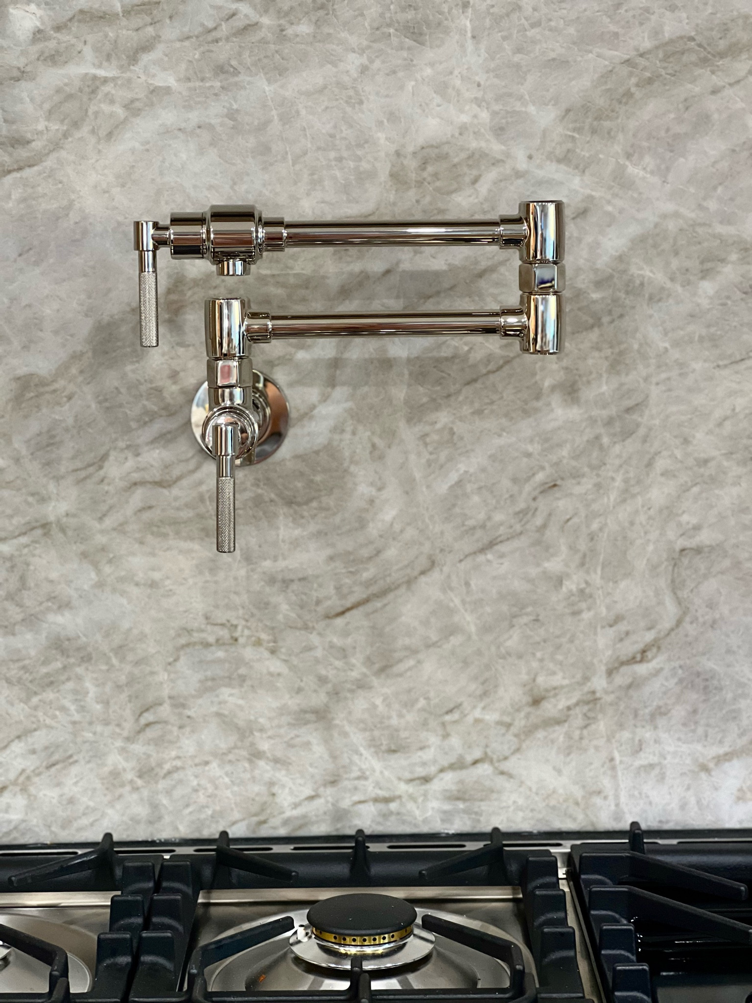 Pot filler in polished nickel. Love love love the knurled handles. 



#LTKsalealert #LTKhome