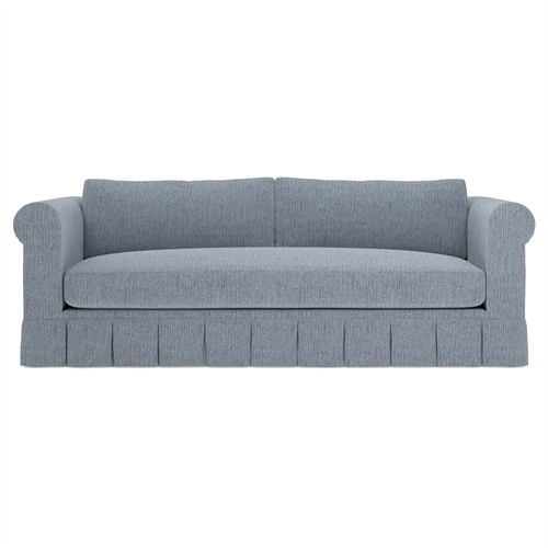 McKinley Tidal Pool Performance Skirted Sofa - 90” | Kathy Kuo Home