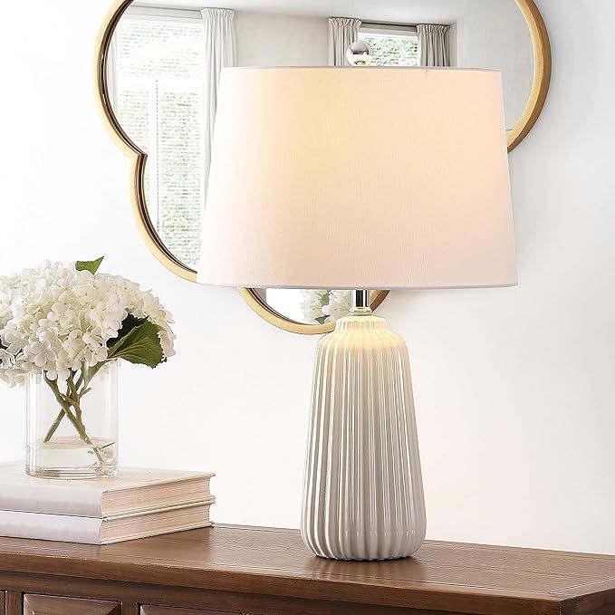 SAFAVIEH Lighting Collection Sawyer Modern Ivory Ceramic 24-inch Bedroom Living Room Home Office ... | Amazon (US)