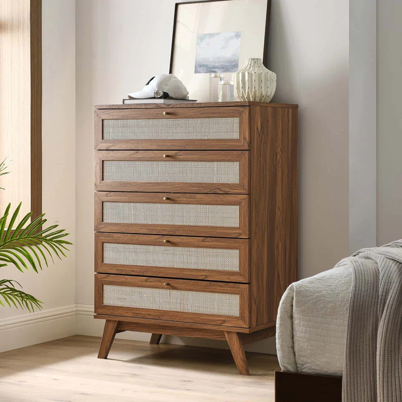 Soma 5-Drawer Chest In Oak | Wayfair North America
