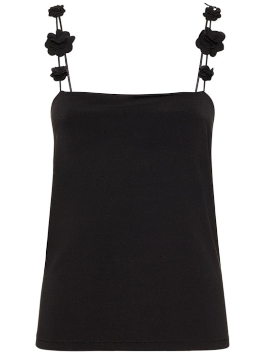 Ballata stretch jersey top w/flowers | Luisaviaroma