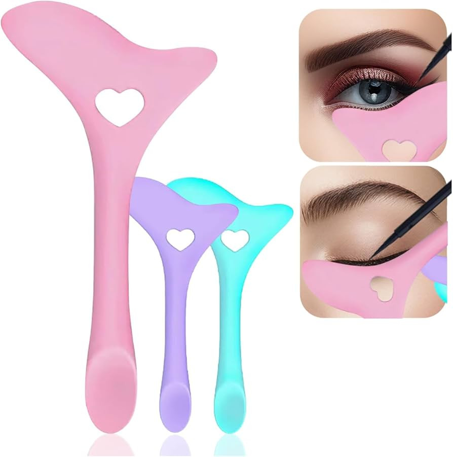 CYOIDAI Eyeliner Stencils, Winged Eyeliner Tool, Mascara Shield, Multifunctional Silicone Eyeshad... | Amazon (US)