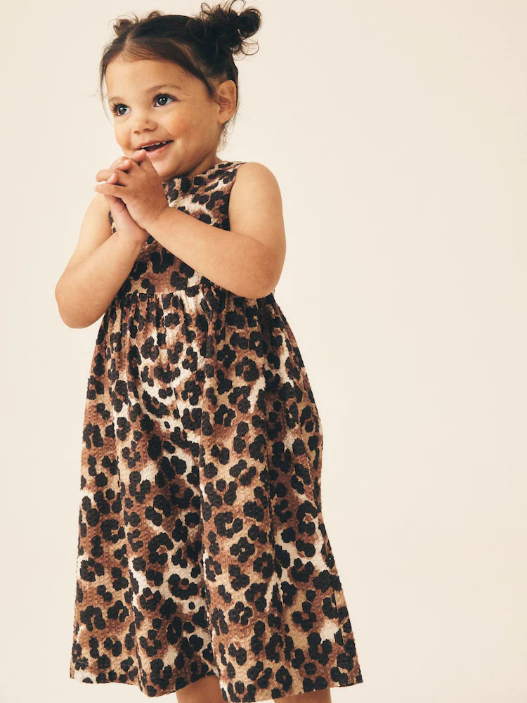 Buy Chocolate Brown Animal Print Sleeveless Playsuit (3mths-7yrs) from Next USA | Next US
