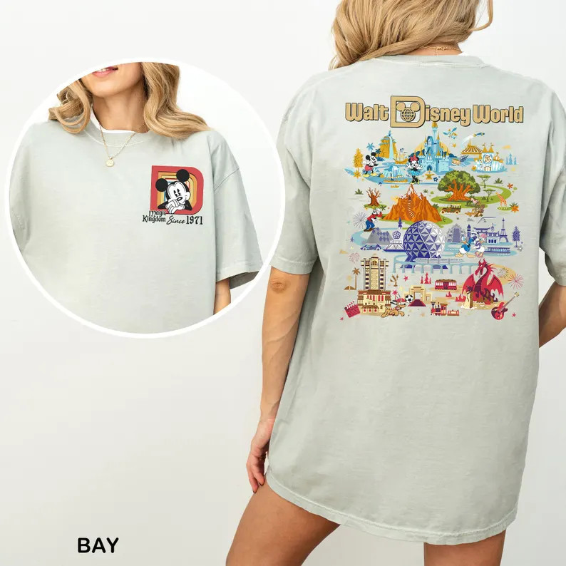 Retro Walt Disneyworld Mickey Shirt, Comfort Colors Shirt, Disney Parks Shirt, Four Parks Disney ... | Etsy (US)