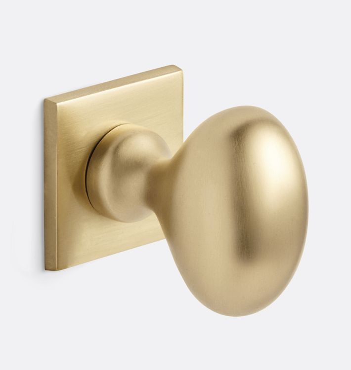 Opal Cabinet Knob with Square Backplate | Rejuvenation