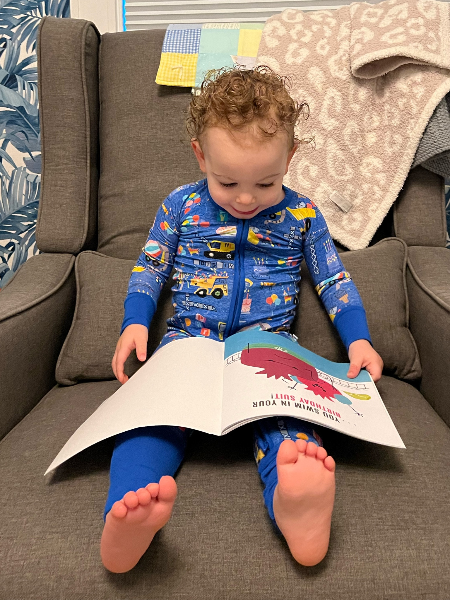 In his birthday jammies on his last night as a 1 year old reading a book🥹

#LTKFindsUnder50 #LTKKids #LTKBaby