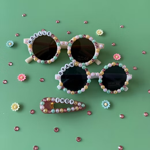 Personalized Spring Pearl Sunglasses + Clip | Strand.Up