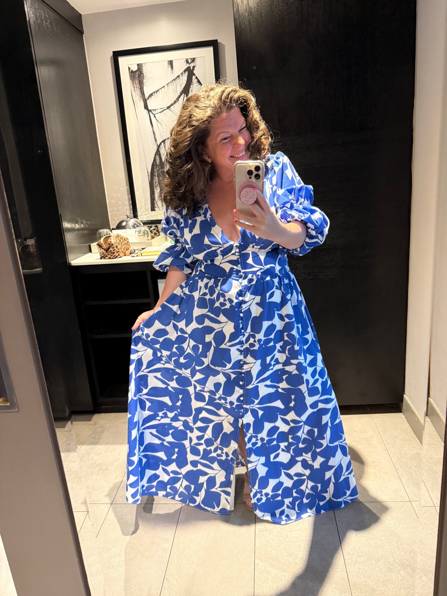 One of my absolute favorite dresses ever. I love how I feel. I love how it flatters me. I love how it fits. I love the print. I just love it all. Plus it was an epic hair day too. #bestdressever

#LTKOver40 #LTKMidsize #LTKootd
