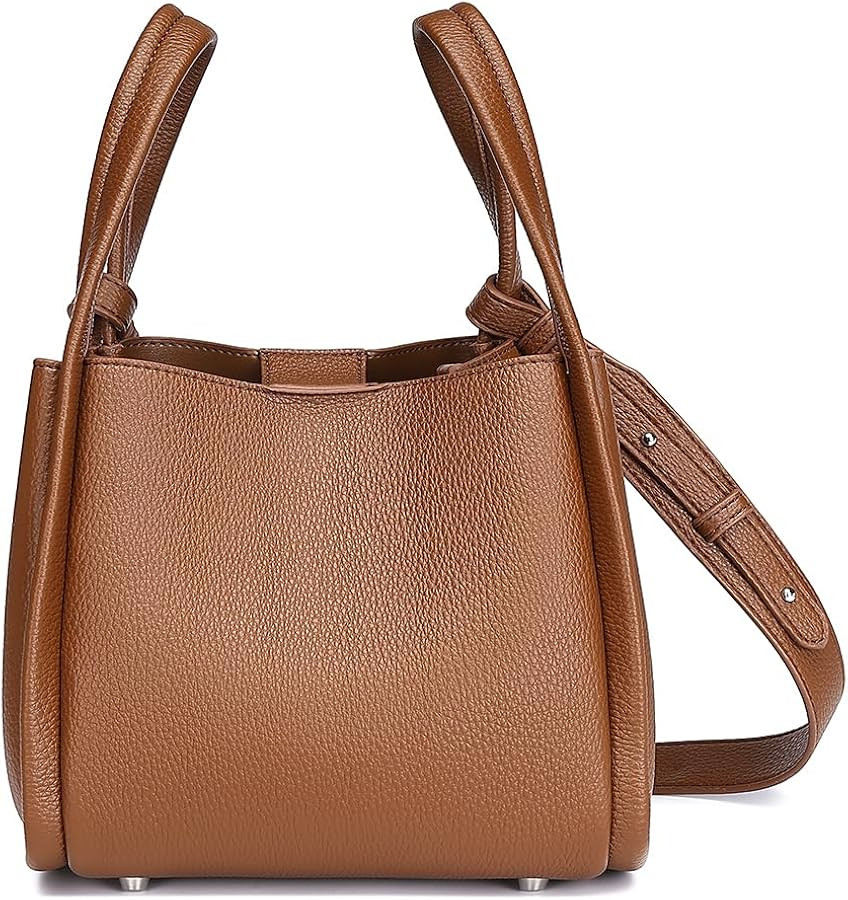 Leather Tote Bag with Zipper and Pockets, PU Leather Tote Bag, Stylish Tote Bag for Women | Amazon (FR)