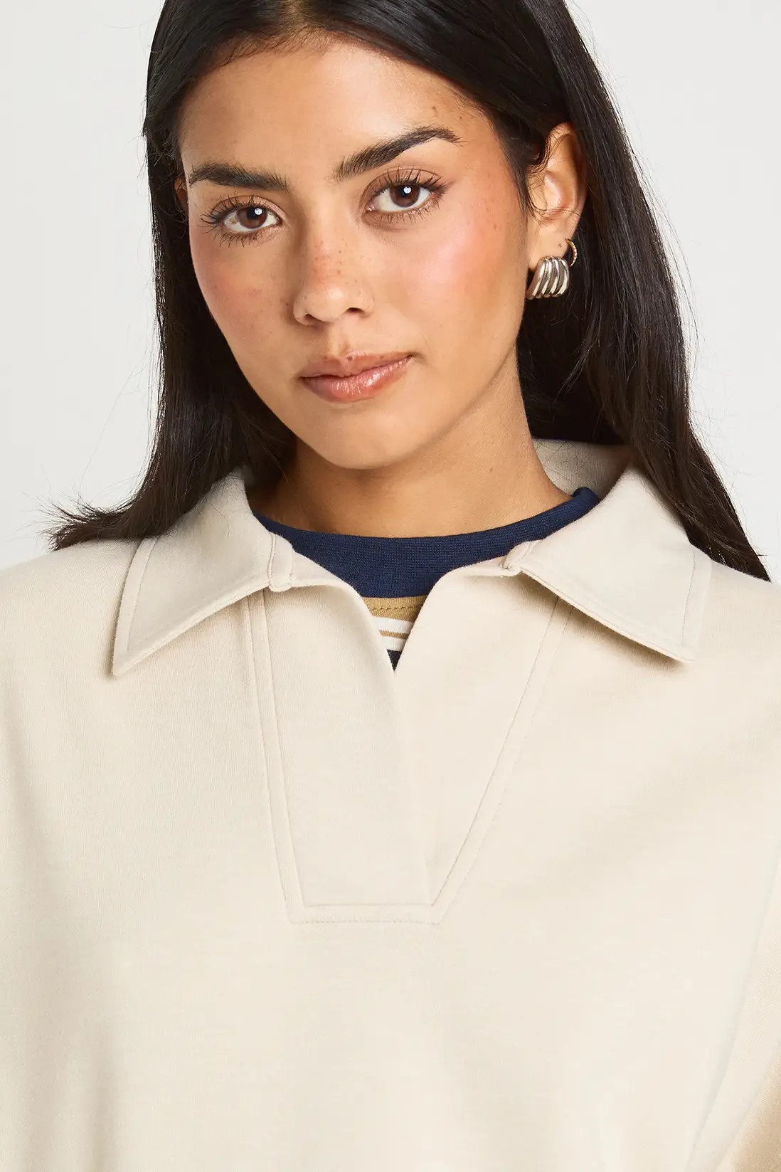 Interlock Collared Rugby Sweatshirt | boohoo (US & Canada)