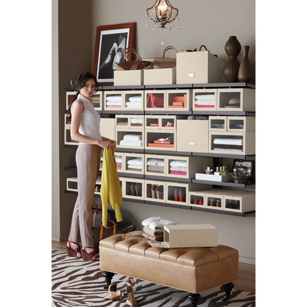 Cambridge Drop-Front Shirt Box Linen | The Container Store