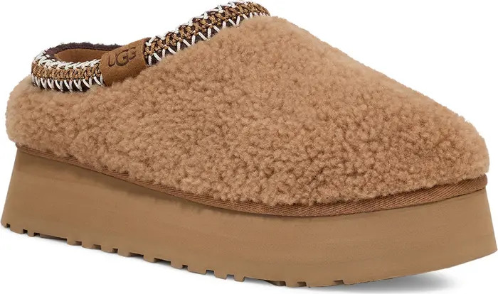 Tazz Maxi Curly Genuine Shearling Platform Slipper (Women) | Nordstrom