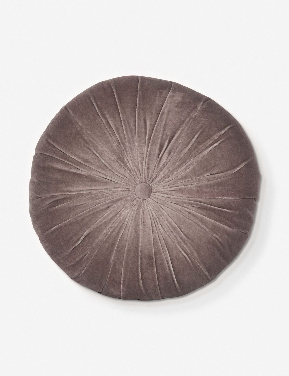 Monroe Velvet Round Pillow, Warm Gray | Lulu and Georgia 
