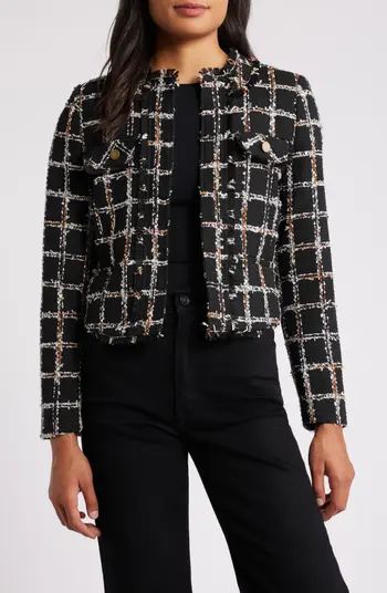 CeCe Fringe Tweed Jacket | Nordstrom | Nordstrom