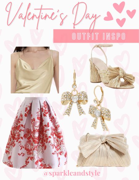 Valentine’s Day Outfit Inspo: Looking for a chic and subtle outfit for Valentine’s Day?! This pink and gold outfit would be perfect! The midi jacquard skirt has a pink and red floral print with gold accents to bring in a subtle Valentine’s touch! I styled it with a gold satin top, gold bow knot heels, gold bow earrings, and a gold bow clutch purse! 💖🌸✨


Valentine’s Day outfit, Valentine’s Day styles, Valentine’s Day fashion, Galentine’s Day outfit, Galentine’s Day styles, Galentine’s Day fashion

#LTKFind #LTKunder100 #LTKstyletip
