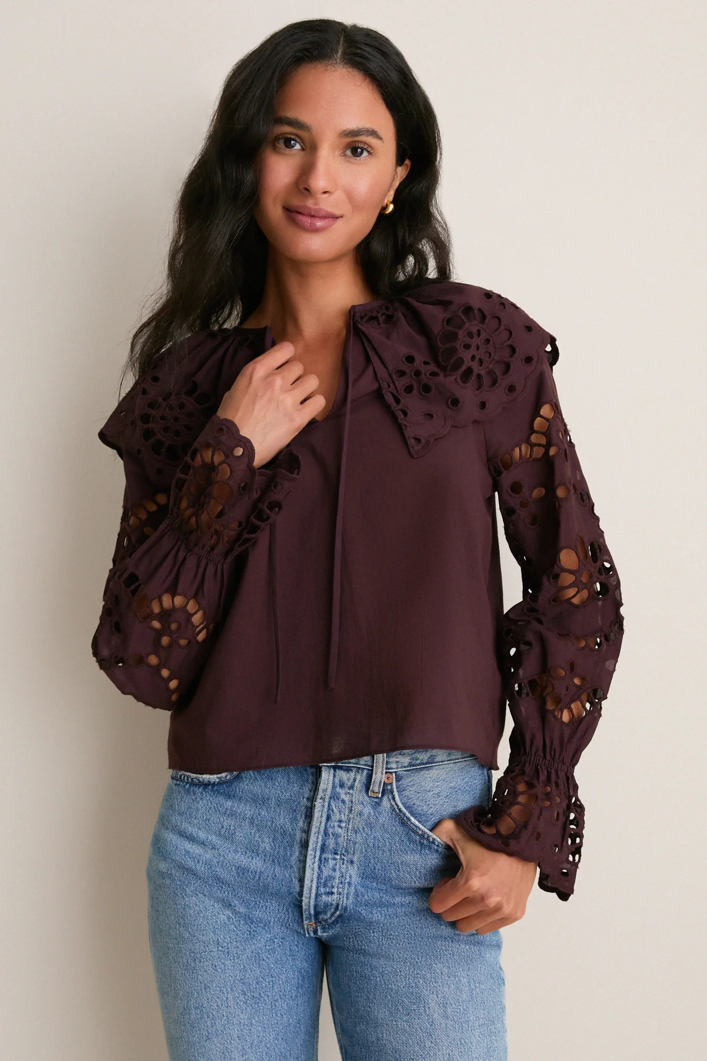Chocolate Aislinn Blouse | Tuckernuck (US)