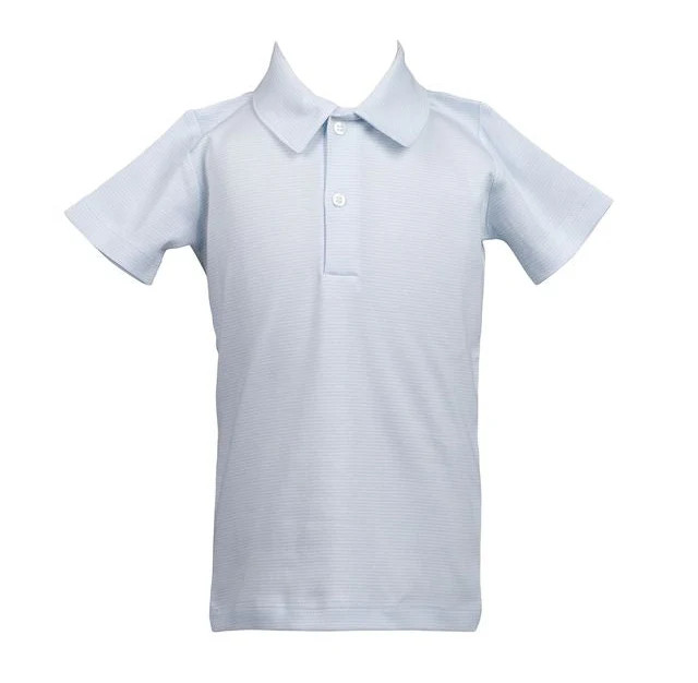The Proper Peony Light Blue Boy Polo | JoJo Mommy