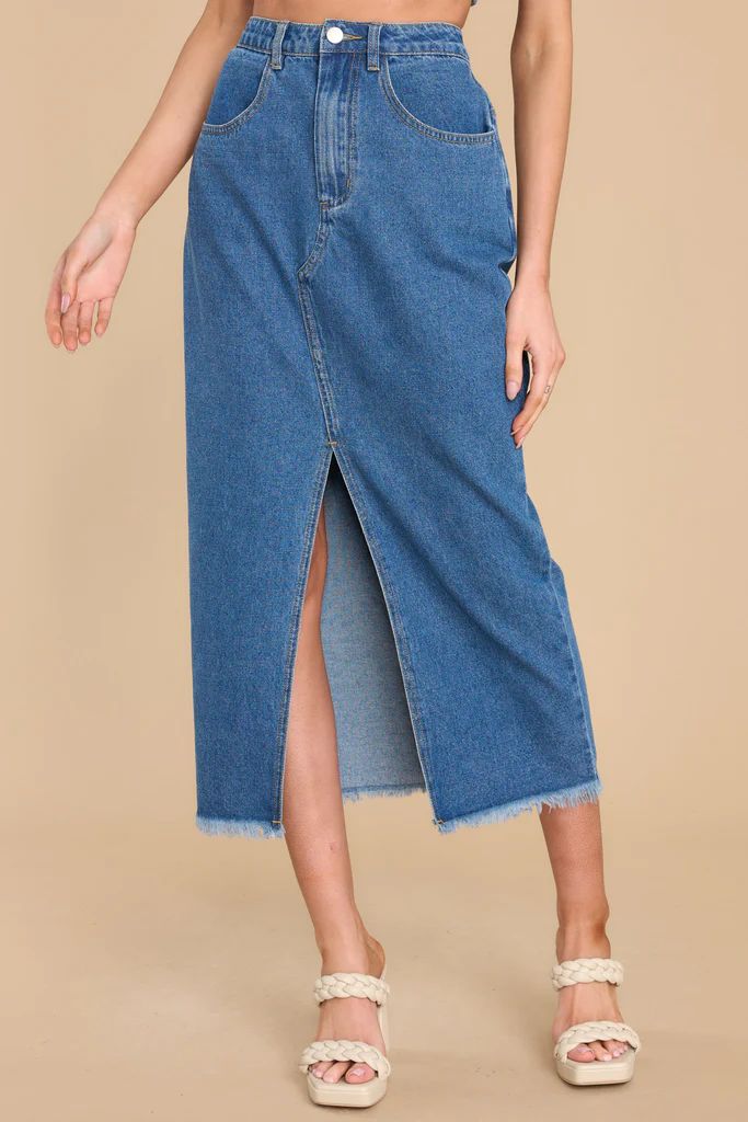 Blue Without You Denim Skirt | Red Dress 