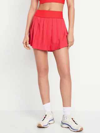 High-Waisted StretchTech Pleated Skort | Old Navy (US)