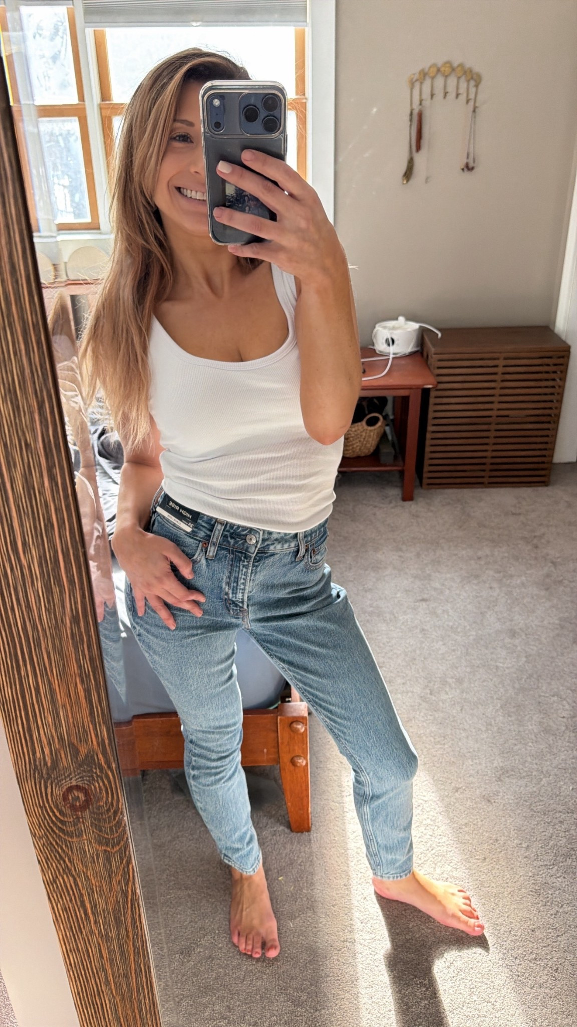 We love a basic jeans white tank 

#LTKootd #LTKSaleAlert #LTKPetite