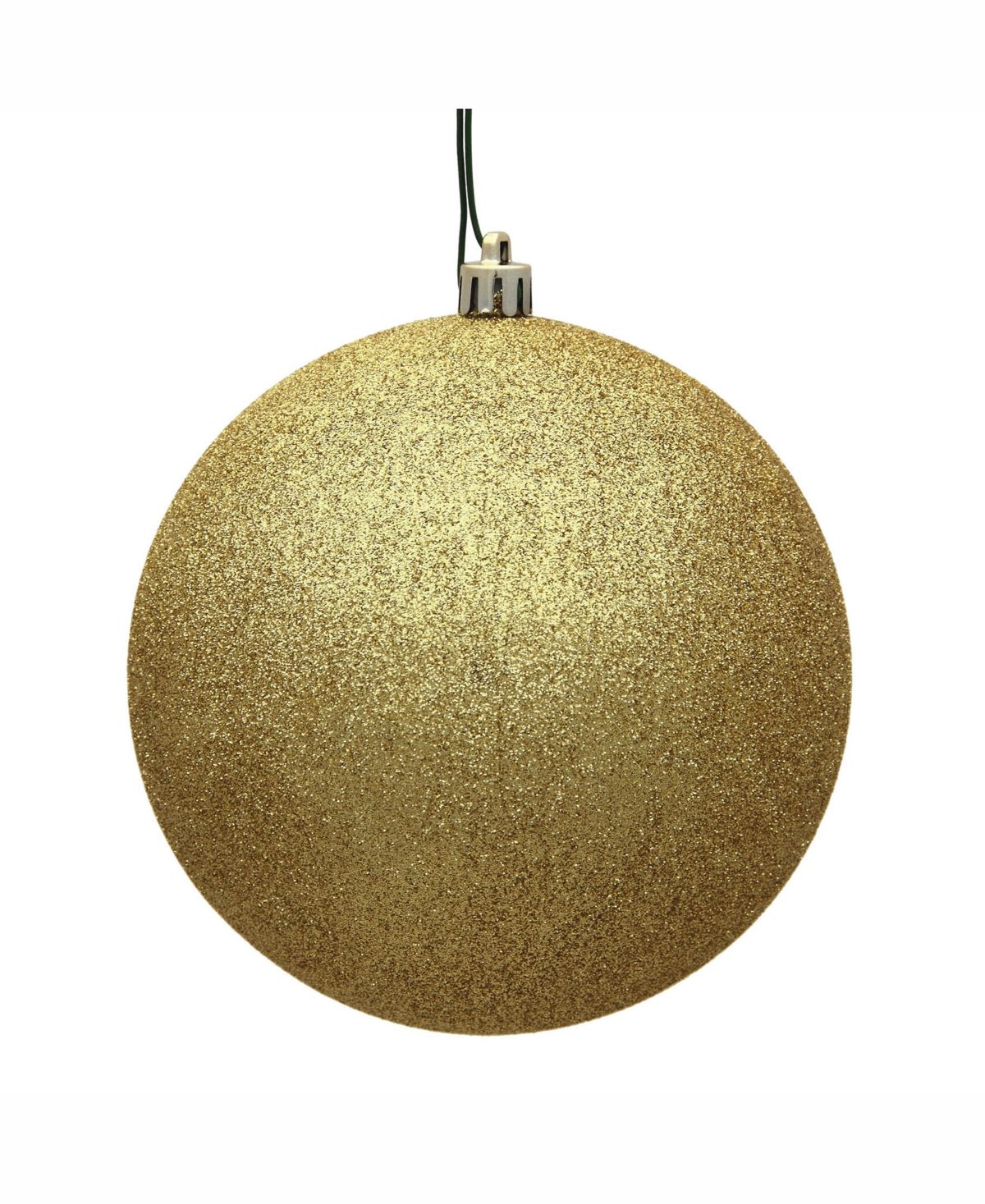 Vickerman 10" Gold Glitter Ball Christmas Ornament | Macys (US)