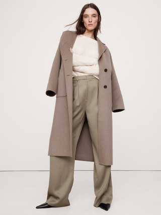 High-Rise Wide-Leg Wool Pant | Banana Republic (US)