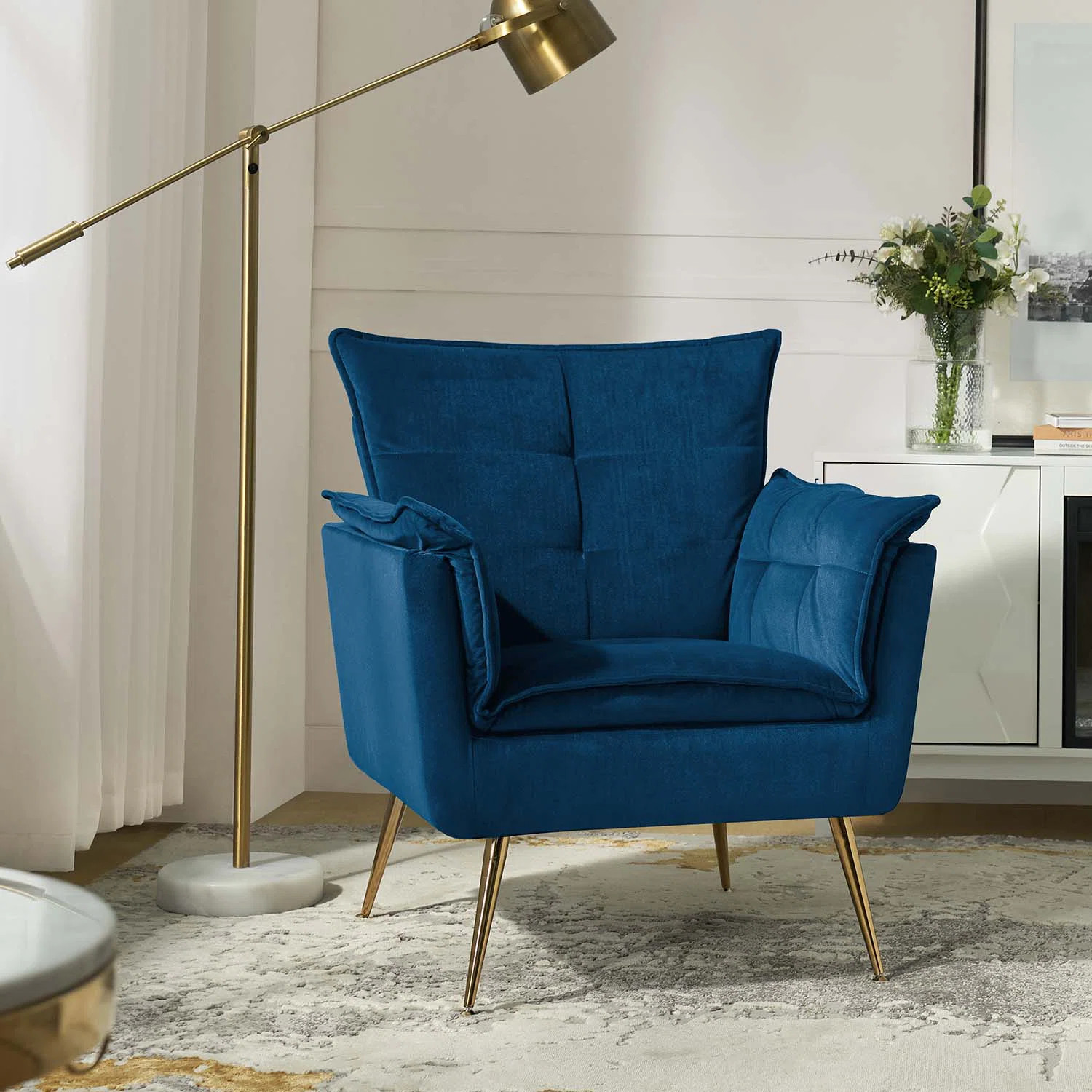 Toulouse Tufted Back Upholstered Armchair | Wayfair North America