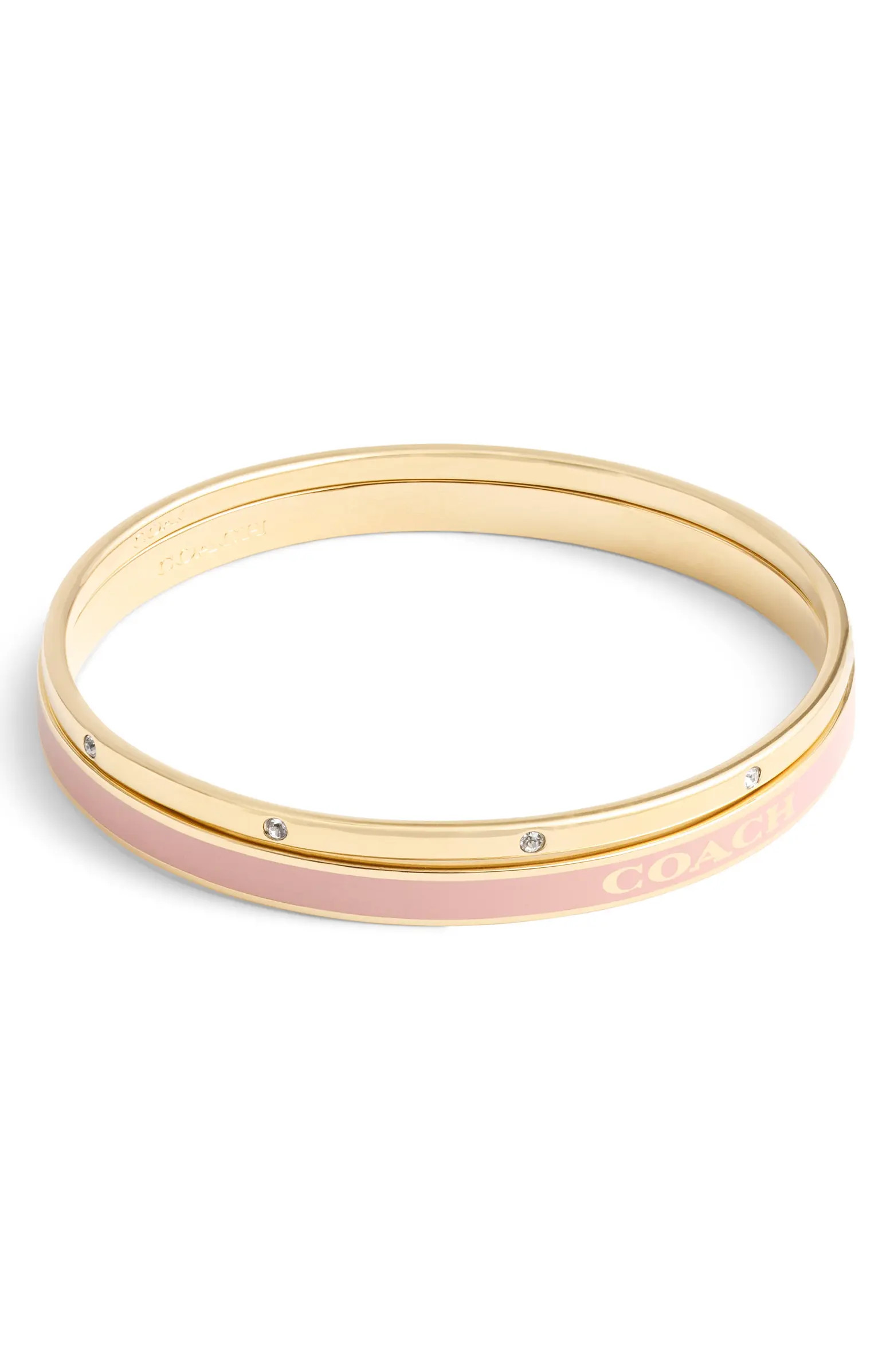 COACH Crystal & Enamel Set of 2 Bangle Bracelets | Nordstrom | Nordstrom