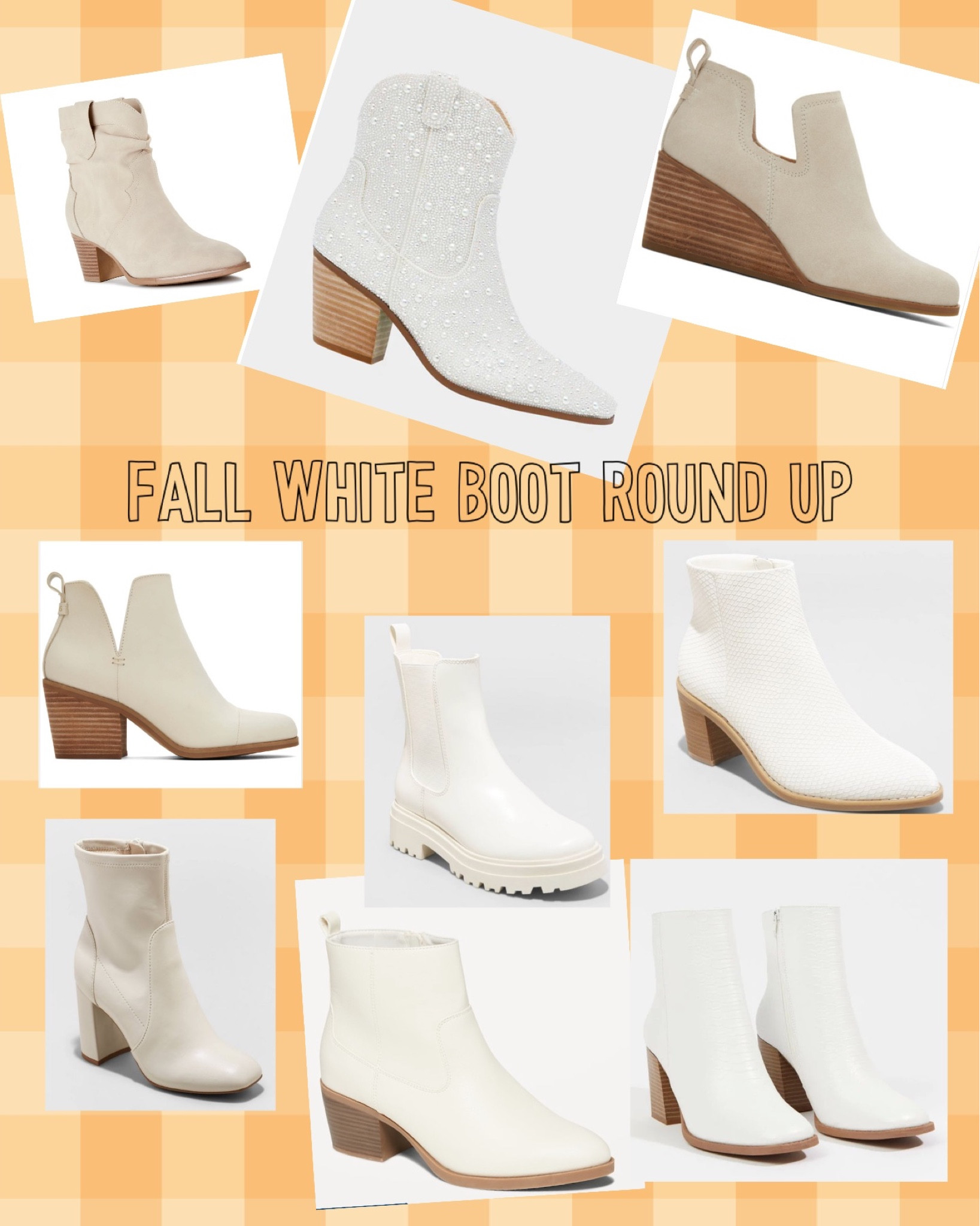 White/cream boots and booties are a major fall trend this season! Check out a few of my favorites! They range in price from just $24 and up! Several are on sale now so check them out! They are a great neutral piece that go with everything! Literally go with any color dress, jeans or leggings, you name it! 

#LTKsalealert #LTKshoecrush #LTKSeasonal