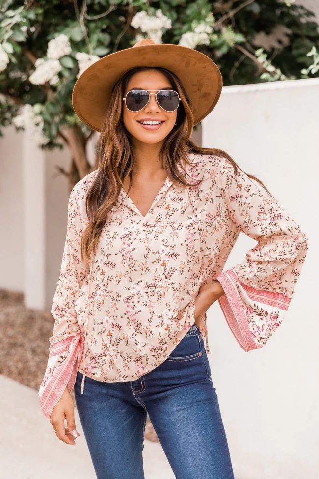 Wildflower Meadows Pink Floral Blouse | The Pink Lily Boutique