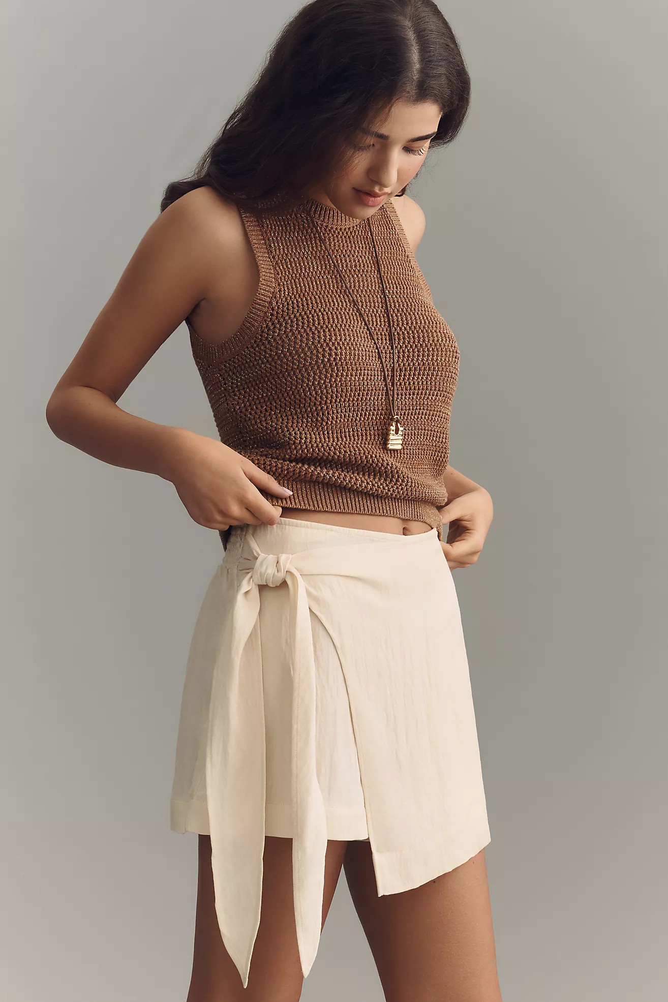 By Anthropologie Wrap Tie Skort | Anthropologie (US)