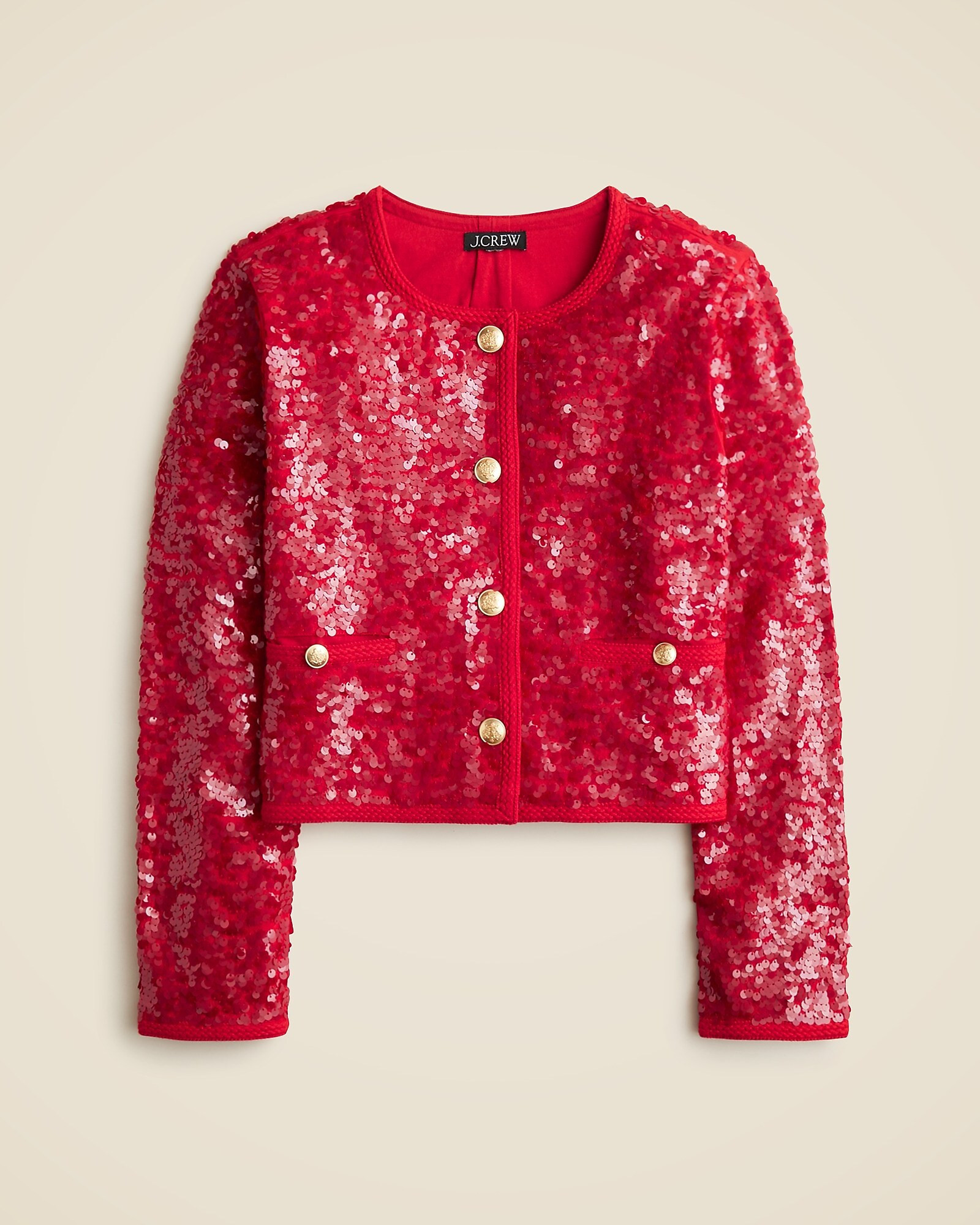 Mariner jersey lady jacket with sequins | J. Crew US