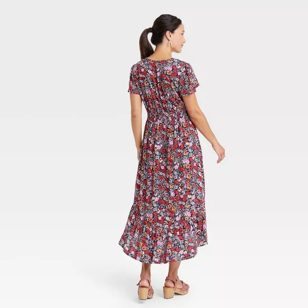 Women's Flutter Short Sleeve Smocked Detail Dress - Knox Rose™ | Target