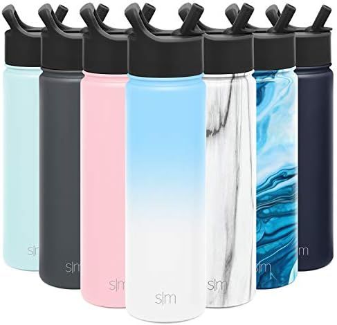 Simple Modern Insulated Water Bottle with Straw Lid Reusable Wide Mouth Stainless Steel Flask The... | Amazon (US)