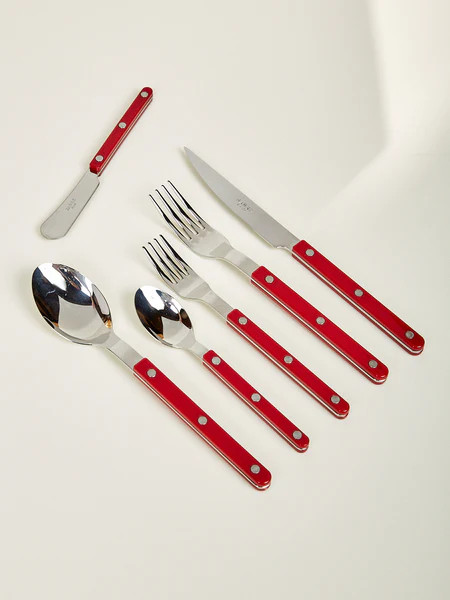 Stainless Steel Flatware in Red | Coming Soon
